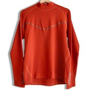 HELLY HANSEN 1/2 Zip Pullover Performance Base Layer Top Orange Men's Sz M - L